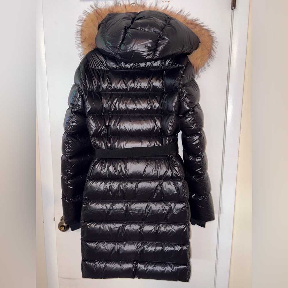Brand New RUDSAK Lilith Women's Glossy Black Quilted Down Puffer with Faux Fur - Picture 9 of 10